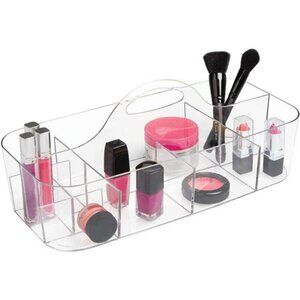Clear Plastic Cosmetic Organizer Tote Makeup Storage Bin Bathroom Shower Caddy
